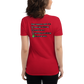 Woman wearing red t-shirt with Nuke's Top 5 logo on front and checklist on back