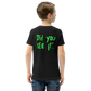 Child wearing black t shirt with Nuke's Top 5 logo on front and "Did you see it" on the back